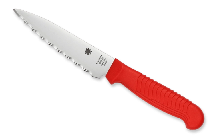Klein universeel Spyderco-mes met gekarteld lemmet