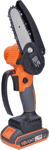 Solight handmatige snoerloze kettingzaag 21 V met zaagblad van 100 mm