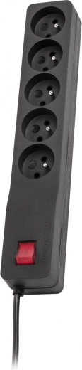 Overspanningsbeveiliging Lestar ZX 510, 1 stopcontact, 1,0 m, zwart