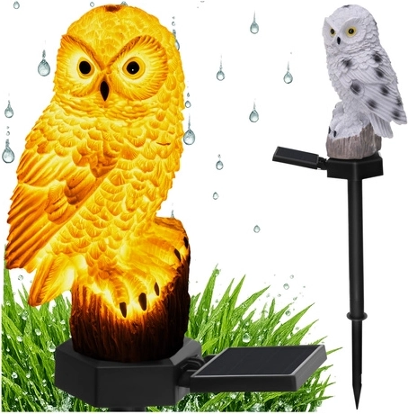 Solarlamp voor de tuin in de vorm van een uil Gardlov