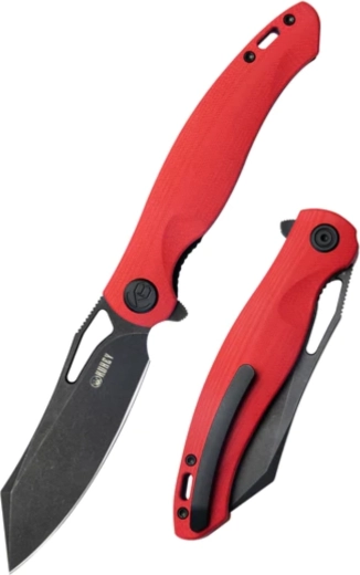 zakmes Kubey Drake Rood Blackwash G10 9,5 cm