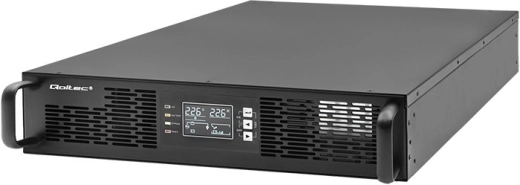 UPS voor rack 2 kVA 2000 W met vermogensfactor 1.0, LCD, on‑line – Qoltec