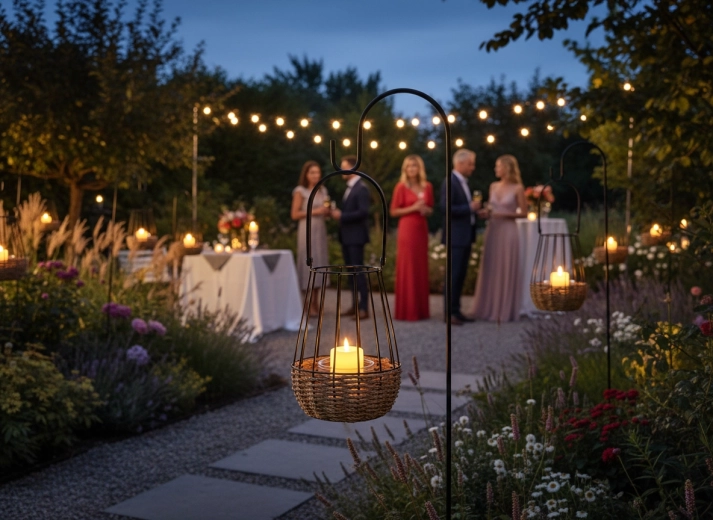 Draagbare en hangende decoratie voor buitenruimtes