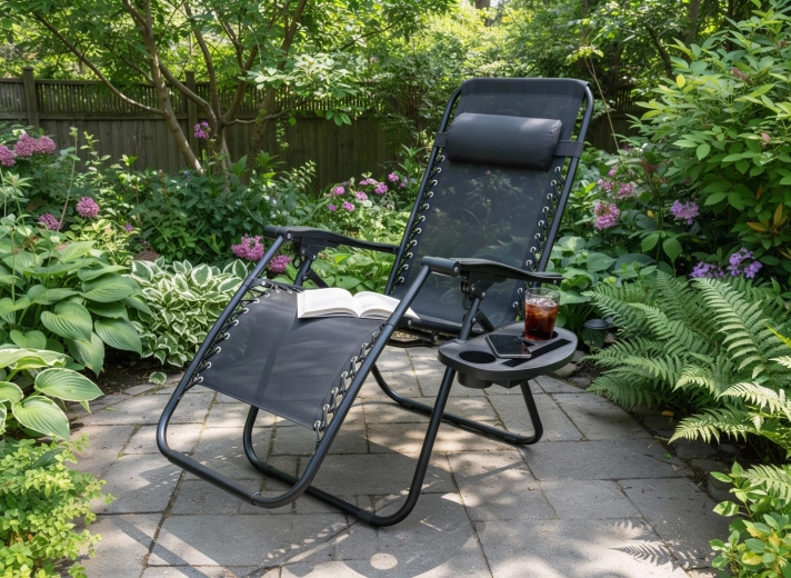 Afneembaar zijtafeltje met houder