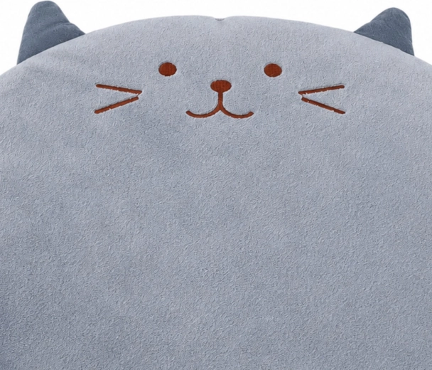 Schattig kattenmotief met geborduurde details