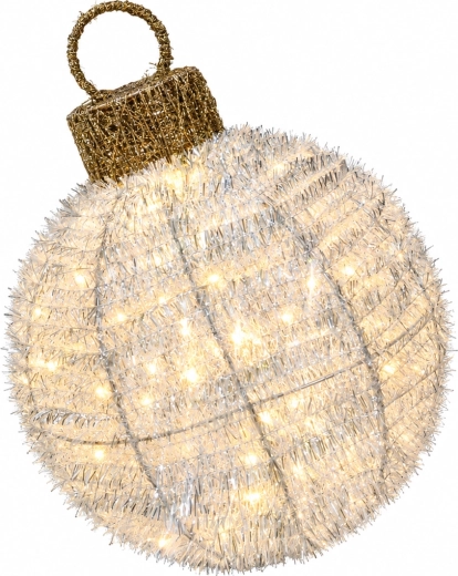 Elegante witte bol met gouden ophanging