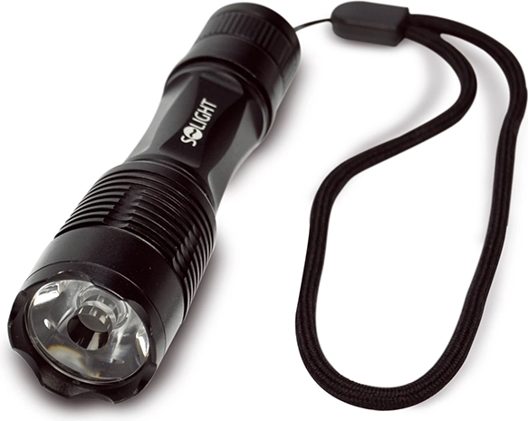 Solight kleine metalen ledzaklamp 50 lm zwart op AA - 1 stuk