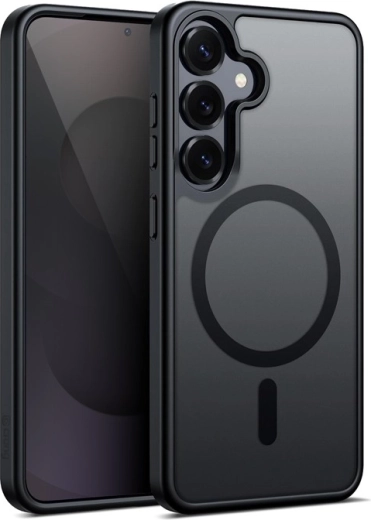 Hybride matte magnetische MagSafe-hoes voor Samsung Galaxy S25 – zwart
