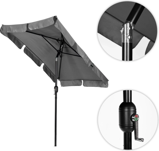 Comfortabele bediening met zwengel en windventilatie