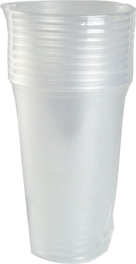 Plastic beker 500 ml transparant – set van 10 stuks