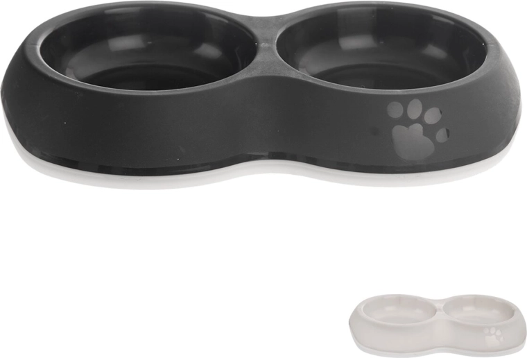 Mazlíčci dubbele plastic voerbak voor honden 26 × 15 cm (mix kleuren)