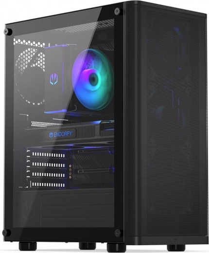Computerbehuizing Endorfy Ventum 200 Air, zwart, gehard glas