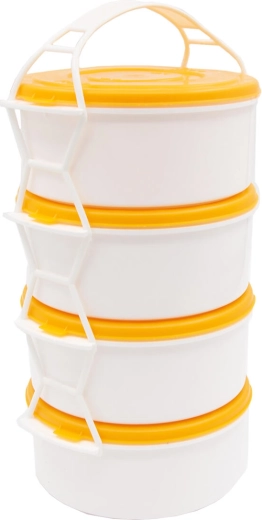 Vier afzonderlijke lagen voor een compleet menu