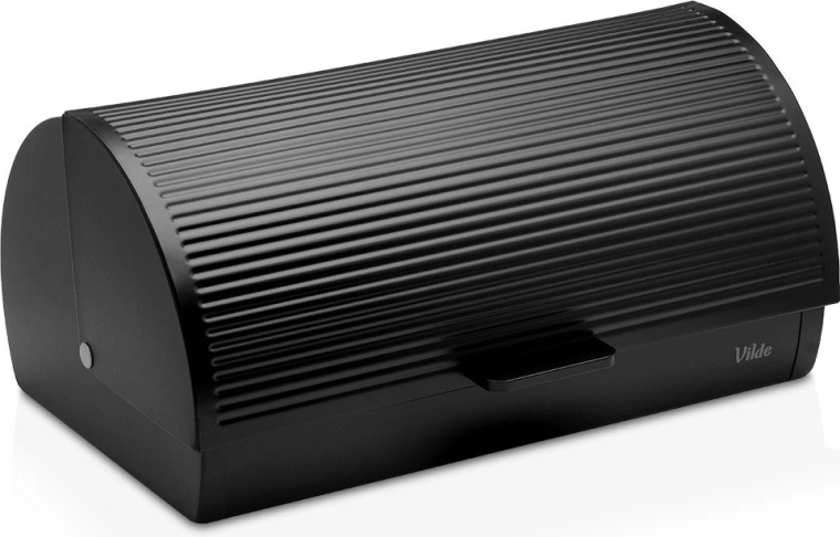 Vilde metalen broodtrommel zwart 38 × 26 × 18,5 cm
