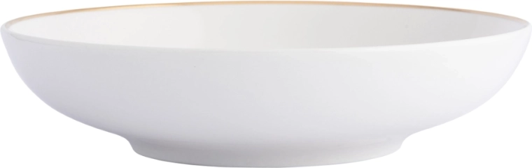 Diep porseleinen bord Bella Złota Linia 20 cm crèmekleurig met gouden rand