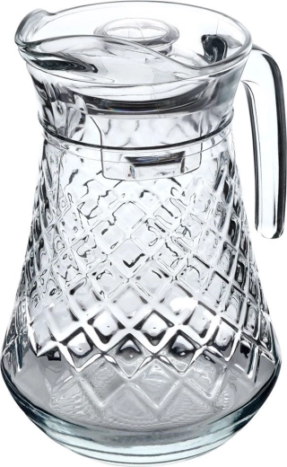 Dik glas met decoratief reliëf