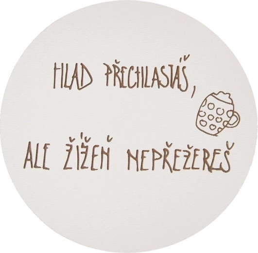 Houten onderzetter glad, diameter 10 cm