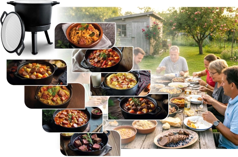 Dubbelzijdig deksel als grillpan