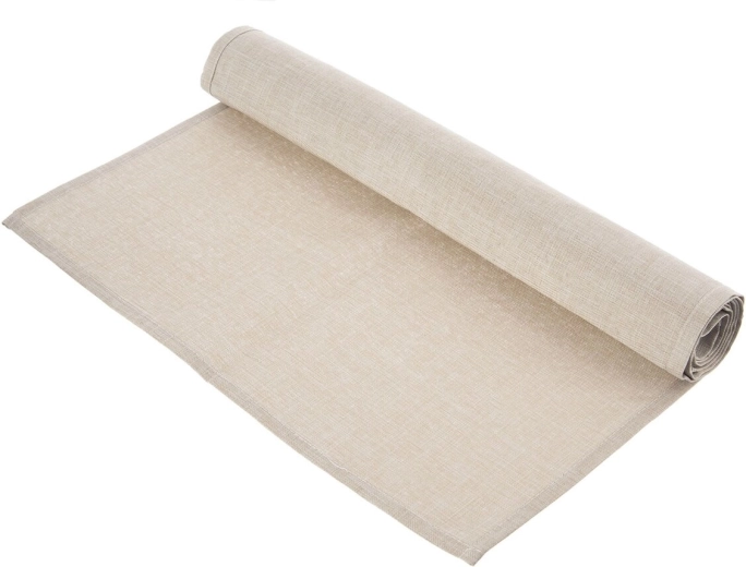 Beige tafelloper 140 × 40 cm