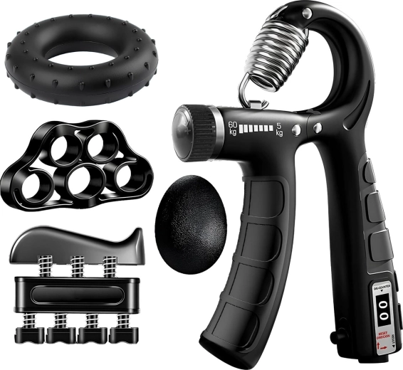 Set handtrainers Renew Force 5-in-1 met instelbare weerstand 5–60 kg en teller