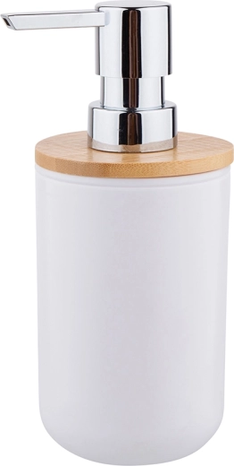 Zeepdispenser met pompje en bamboe deksel