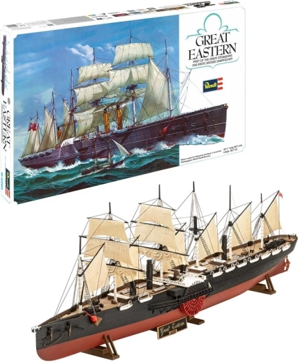 Plasticmodel van het schip Great Eastern ter gelegenheid van de 75e verjaardag
