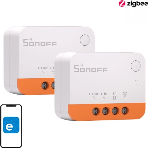 Sonoff zbmini l2 slimme mini schakelaar zigbee – set van 2 stuks