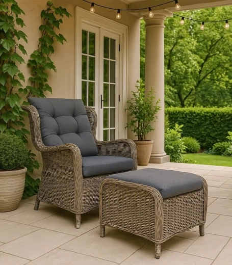 Duurzaam polyrattan en lichte aluminiumconstructie