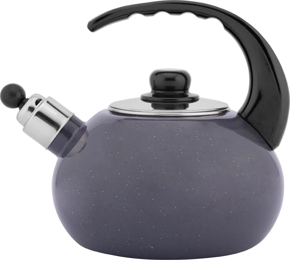Geëmailleerde waterketel 2,5 l grijs gespikkeld