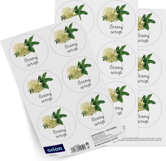 Flessenstickers vlierbloesemsiroop 18 stuks CZ