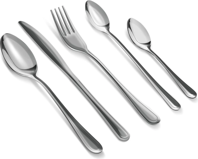 Set voor dagelijks gebruik aan tafel