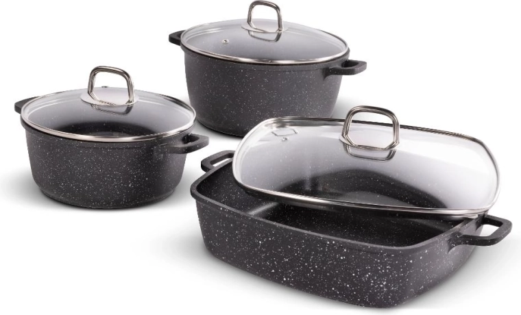 Lamart Cast pannenset zwart, 6-delig
