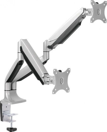 Dubbele monitorarm 13–27" met draagvermogen 2×9 kg