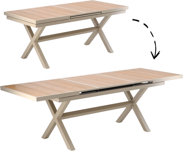 Soepele uitbreiding van 180 naar 240 cm