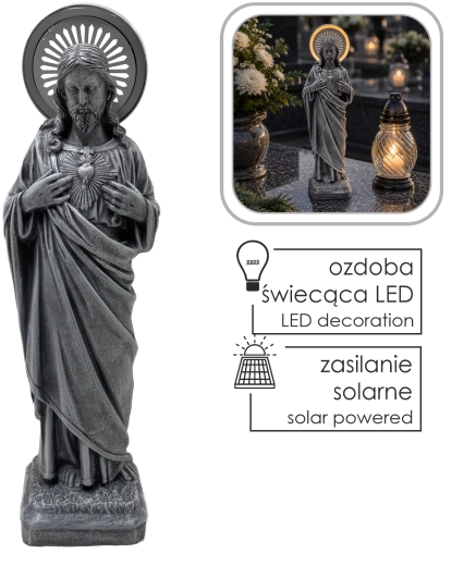 Jezusbeeldje met lichtgevende LED-halo