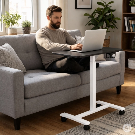 Verrijdbare tafel met 4 wielen en rem
