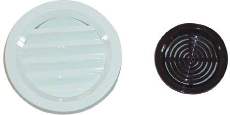 Ventilatierooster met gaas 75 mm – Wit