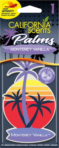 Autogeur California Scents Palm Monterey Vanilla – hangende geur in palmvorm