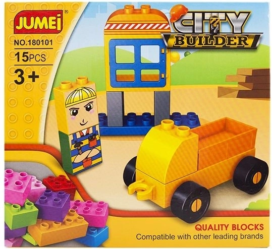 Bouwset Jumei City Builder stad – bouwplaats 15 onderdelen 20 × 19 cm - 1 stuk