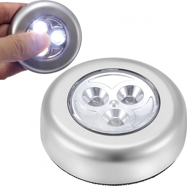 Draadloos zelfklevend aanraaklampje 3 LED voor in de kast