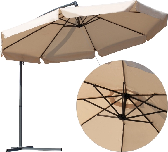 Driehoekig tuinschaduwdoek AURA 3 × 3 × 3 m grijs