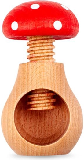Houten notenkraker Toro paddenstoel