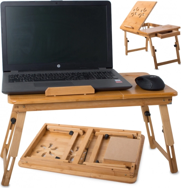 Bamboe laptoptafel voor op bed