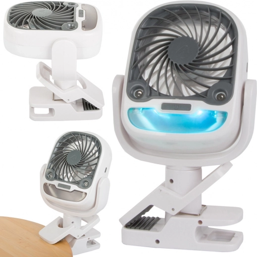 USB tafelventilator met RGB-achtergrondverlichting en luchtbevochtiger 2-in-1