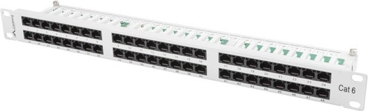 Patchpaneel 48 poorten 1U kat.6 grijs