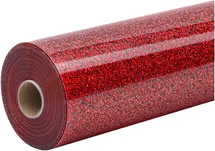 HTVRONT glitterfolie voor thermotransfer 30,5 × 90 cm – Rood