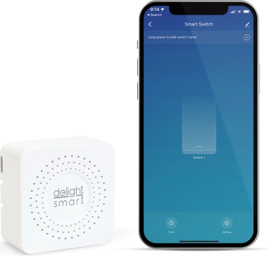 Slimme verborgen Kinetic-schakelaar met Wi‑Fi en bediening via app