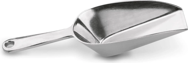 Aluminium schep voor droge voedingsmiddelen 17,5 cm