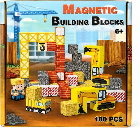 Magnetische bouwblokken – bouwplaats 100 onderdelen