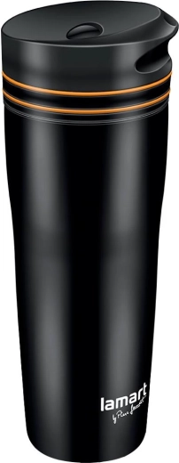 Lamart thermobeker 360 ml zwart/oranje
